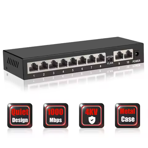 Ienron Gigabit Switch 10/8/5 Ports 1000mbps Ethermet Switch
