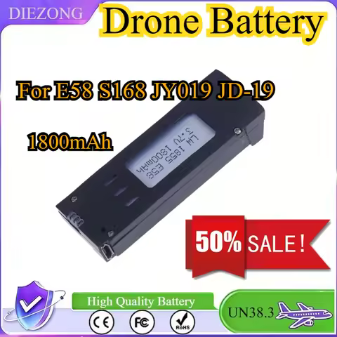 3.7V 1800mAh Battery for E58 Mini Drone Battery Bateria E58 RC E58 PRO Drone Battery Wholesale JY019