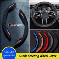 [Limited Time Offer] Toyota Gr Sport High-grade Suede Steering Wheel Cover Car Decorations Accessories for Hilux Innova Corolla Cross Rush Calya Yaris Vios Avanza Raize