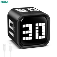 ORIA Cube Productivity Timer Digital Desk Timer with 5/10/30/60 Min Presets And Custom Countdown for