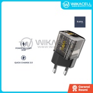 RAPA (CH3050) 2-Port USB-A & USB-C PD30W Power Crystal I-Transparent Adapter