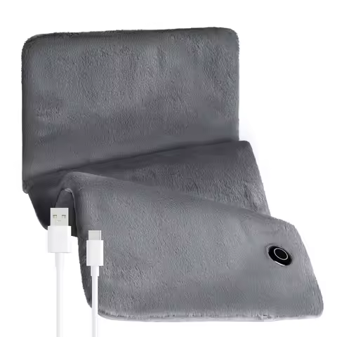 USB 5V Heating Pad，3 Heat Settings，For Pain & Cramps Relief，Grey Ultra Soft Material，23.6*11.8inches