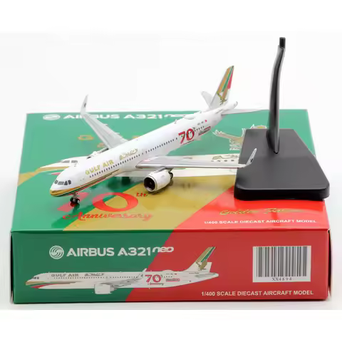 XX4894 Alloy Collectible Plane Gift JC Wings 1:400 Gulf Air "Retro Livery" Airbus A321NEO Diecast Ai