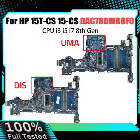 For HP Pavilion 15T-CS 15-CS Notebook Mainboard 862398-855 DAG7BDMB8F0 L34174-001 L34173-601 I3 I5 I