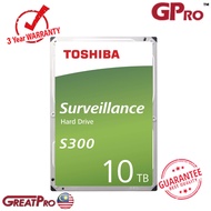 TOSHIBA HDWT31AUZSVA S300 10TB CCTV SURVEILLANCE HARDDISK (HDWT31AUZSVA)  -GREATPRO
