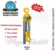 CHAIN BLOCK SHUANG GE 0.5 TON x 3 METER CHAIN HOIST TAKEL CHAIN PULLEY SHUANG GE 1/2 TON
