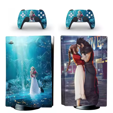 Final Fantasy VII Rebirth PS5 Disc Skin Sticker Decal Cover for Console and 2 Controllers PS5 Disk S