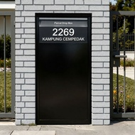 Black Safety Parcel Box Galvanized Steel Front Drop Rear Receive Back Door Open Home Coll