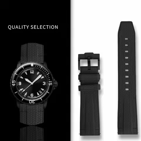 New Design For Official Blancpain x Swatch Rubber Watch Strap for Fifty Fathoms Oceans of World Coll