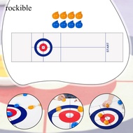 rockible Tabletop Curling Game Sliding Bead Game Stable Sliding 8x Curling Pucks