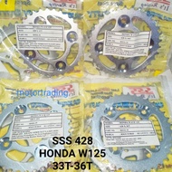 HONDA W125 SSS 428 REAR SPROCKET 32T-36T SPOKET BELAKANG
