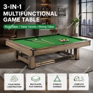 7ft/8ft/9ft 3 in 1 standard pool table home multifunctional pool table American black eight snooker 