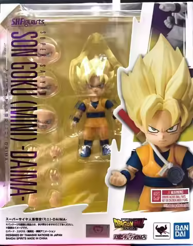 BANDAI SPIRITS S.H.Figuarts Super Saiyan Mini Son Goku Action Figures Dragon Ball DAIMA Anime Collec