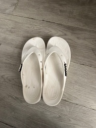 Crocs flip ( white) 白色 人字拖 拖鞋 w7 38
