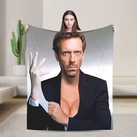 Dr House MD Blanket Quality Warm Soft Throw Blanket Winter Picnic Home Decor Print Bedspread
