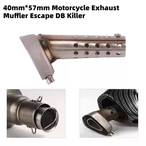 For Akrapovic 40mm*57mm Motorcycle Exhaust Muffler Escape DB Killer Adjustable Reduce Noise Sound El