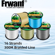 Frwanf 16 Strands 300M PE Line Braided Fishing Line X16 Braids Light Color Fishing Accessories Tackl