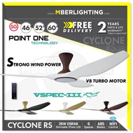 POINT ONE Cyclone RS 46/52/60inch VSPEC IV Smart Wi-Fi Ceiling Fan LED Light And Remote Control