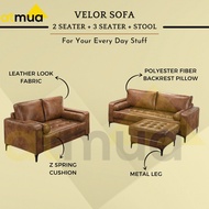 Atmua Furniture VELOR 3 Seater Sofa  2 Seater Sofa in Leather look Synthetic Fabric Free Pillow