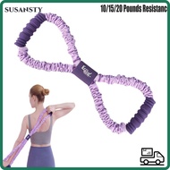SUSANSTY Yoga Tensioner, Elastic Band Silicone Rope 8-Line Puller, Portable Multi-functional 10/15/2