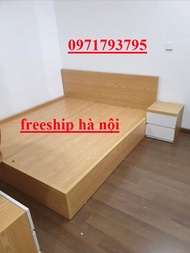Giường ngủ gỗ công nghiệp MDF 1m8 x2m – Sồi mới