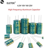 OSR 100Pcs High Frequency Low ESR Aluminum Capacitor 6.3V 10V 16V 25V 100UF 220UF 330UF 470UF 680UF 