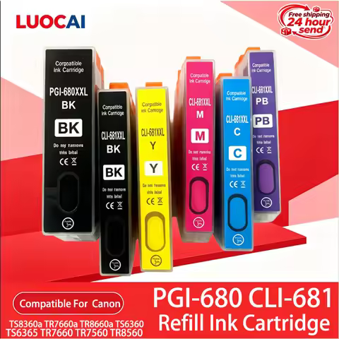 1-2 Set PGI-680 CLI-681 Refill Ink Cartridge Compatible For Canon TS8360a TR7660a TR8660a TS6360 TS6
