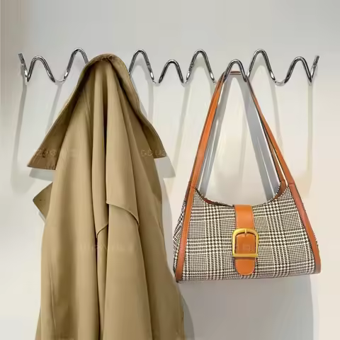 MOMO Minimalist Hooks Entry Bauhaus Coat Rack Wall Hanging Wall Behind Door Entryway Clothes Hat Hoo