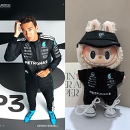 LABUBU 3.0 V1/V2 17cm Plush Doll Pendant Baby Clothes F1 Racing Suit