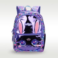 Australia smiggle original schoolbag girls backpack learning purple rabbit PU waterproof kawaii school bag 16 inches