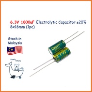 6.3V 1800uF Electrolytic Capacitor Kapasitor 8X16mm Elco 6.3V1800UF