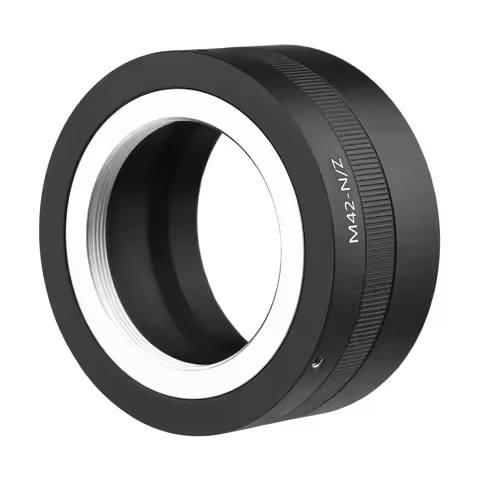 Manual Camera Lens Mount Adapter Ring Aluminum Alloy for M42-Mount Lens to Nikon Z5/Z6/Z7/Z50 Z-Moun