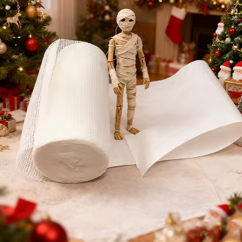 Halloween Mummy Bandage White Elastic Bandages Self Adhesive Bandage Self Adhesive Bandage Wrap Stre