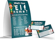 What's Your Elf Name Game, Christmas Party Games for School Classroom Children Activities, 1 Sign an