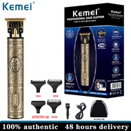 Kemei ปัตตาเลี่ยนตัดผมสำหรับมืออาชีพที่เล็มผมสำหรับผู้ชายที่ตัดผมไฟฟ้าขอบไร้สายแบบย้อนยุค KM-700D