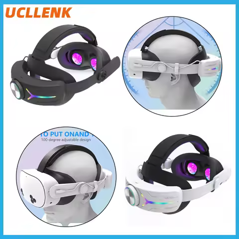 Chargeing Head Strap for Meta Quest 3 Adjustable Head Wear Alternative 12000mAh Head Strap For Oculu