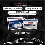 N70Z | 75D31R Battery BOSCH Car Battery - Bateri Kereta Toyota HILUX, PAJERO, CHEVROLET