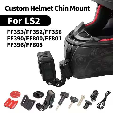 Helmet Chin Mount For LS2 FF353/FF352/FF358/FF390/FF800/FF801/FF396/FF805 Fit For GoPro DJI Insta360
