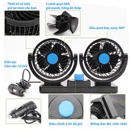 Double mini car fans using USB 5V 12/24V for cars Rotate 360 degrees