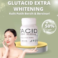 GLUTACID 16000mg BPOM Pemurih Wajah Dan Seluruh tubuh, supleman kecantikan wajah