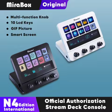 Mirabox N4 Stream deck 10 LCD Keys Button Live Console Mini Keypad Streamdeck Deck Dock macropad Str