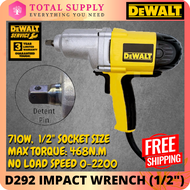 【FREE SHIPPING!!】DW292-GB Dewalt 1/2" ( 13mm ) 710W Heavy Duty ELECTRIC Impact Wrench Detent Pin DW2