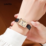 Lovito Casual Quartz Watch All Seasons Style 1 Quartz Watch for Women LFA83228 Lovito Jam Tangan Kua
