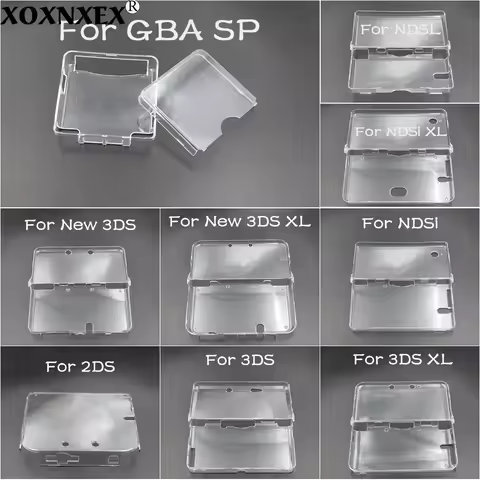 1PCS Plastic Transparent Crystal Protective Hard Shell For GBA SP NDSL DSI NDSi XL 3DS XL New 3DS XL
