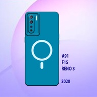 Silikon oppo A91 - oppo F15 - oppo Reno 3 -Casing case Proteksi HP bahan Tebal Warna Hitam Lentur
