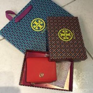 【米倉】（已售）二手 Tory burch 短夾/零錢包/防刮十字紋/皮夾/錢包