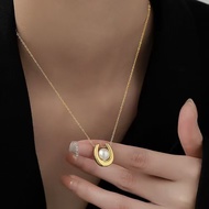 Alloy 18K gold-plated lucky U-shaped necklace - hypoallergenic, non fading, noble jewelry style