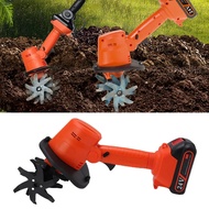 JIUya Cordless Tiller Cultivator Battery Powered Garden Cultivator Mini Tiller for Weeding Battery C