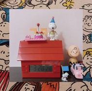Snoopy peanuts 2020 史努比 限量 電子時鐘 鬧鐘 電子鐘 收納盒 樂高 房子