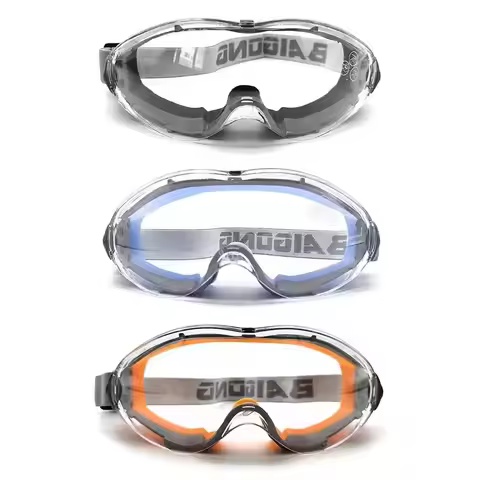 Polycarbonate Lens Work Goggles Industrial Grade Safety Goggles Anti Fog Clear Lens Lab Goggles Fit 